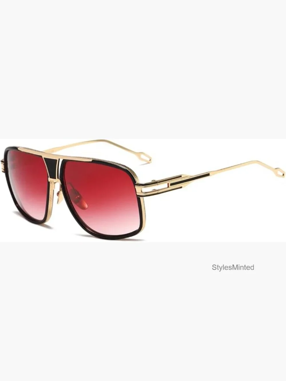 Punk Style Shield Sunglasses Metal Frame Goggle UV400